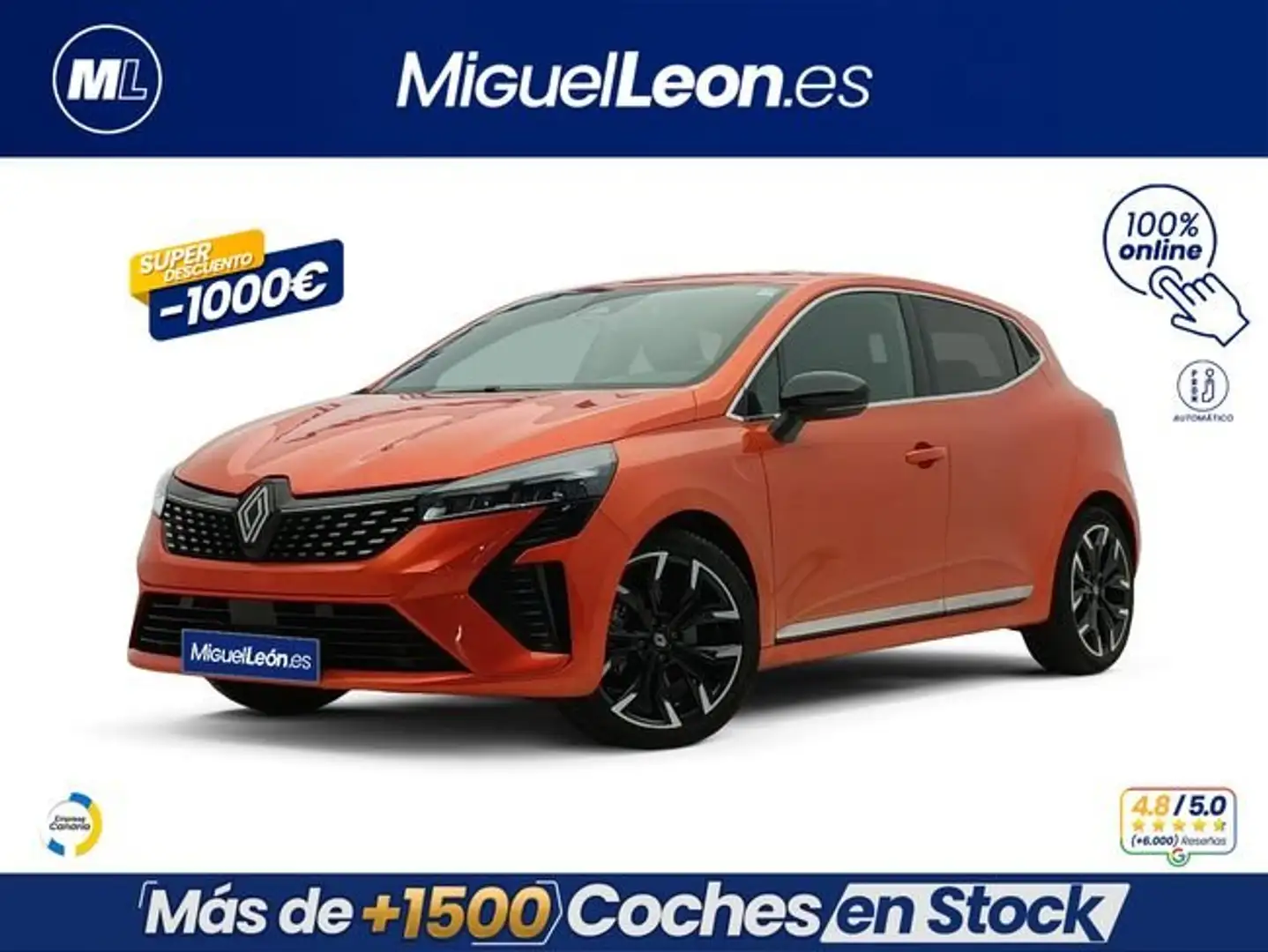 Renault Clio Techno E-Tech full hybrid 145 (103kw) Naranja - 1