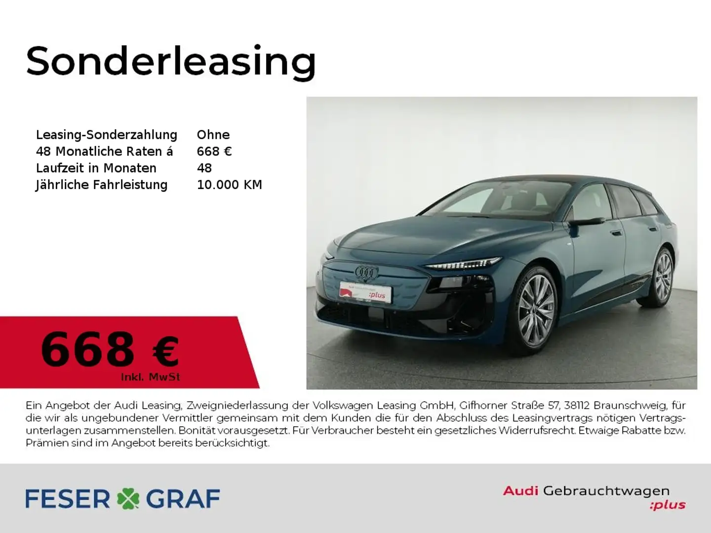 Audi A6 Avant e-tron S line edition/Matrix LED/Pano/Luft Blau - 1