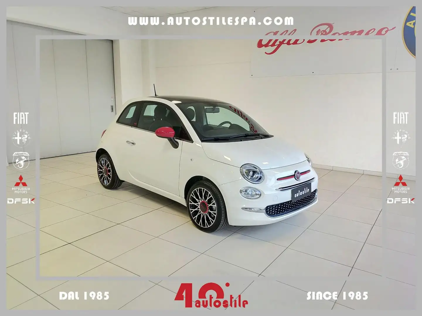 Fiat 500 500 1.0 hybrid (Red) 70cv Red KM0 Weiß - 1