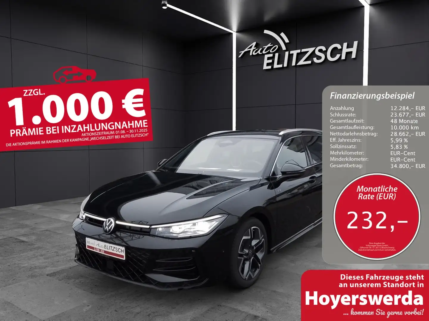 Volkswagen Passat TDI DSG R-Line MATRIX ACC AHK 18" AID NAVI Schwarz - 1