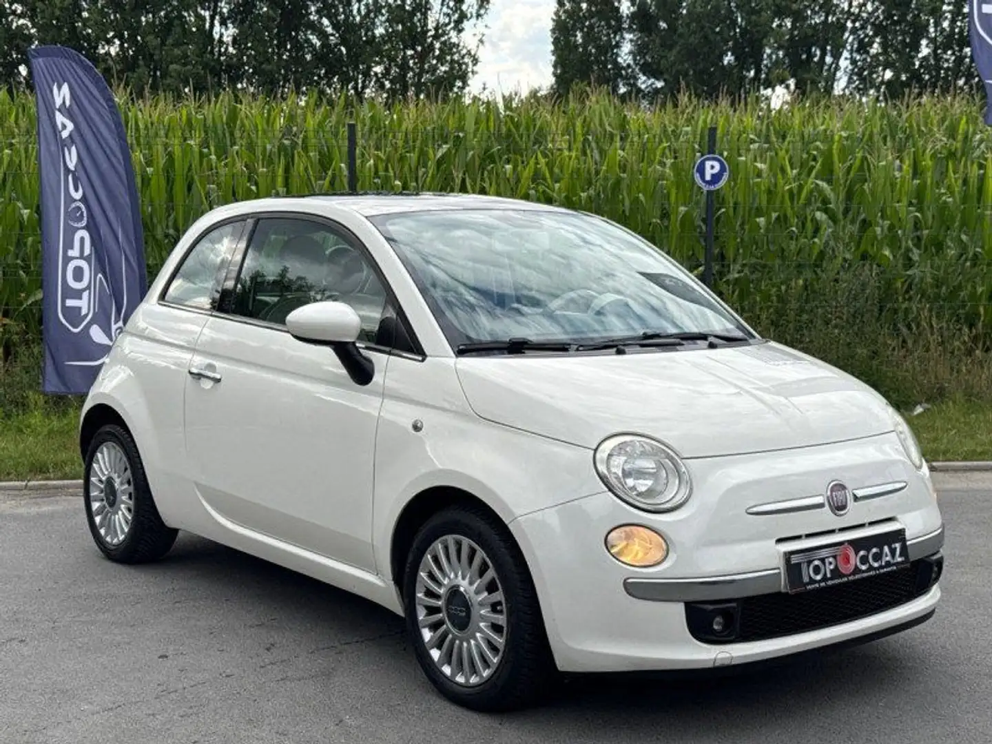 Fiat 500 1.2 ESS 69CH LOUNGE * 114.000KM * TOIT PANORAMIQUE Blanc - 2