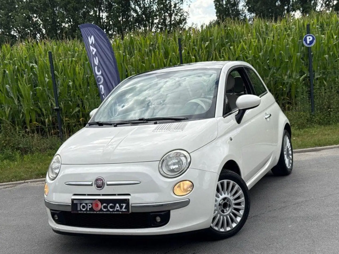Fiat 500 1.2 ESS 69CH LOUNGE * 114.000KM * TOIT PANORAMIQUE Blanc - 1