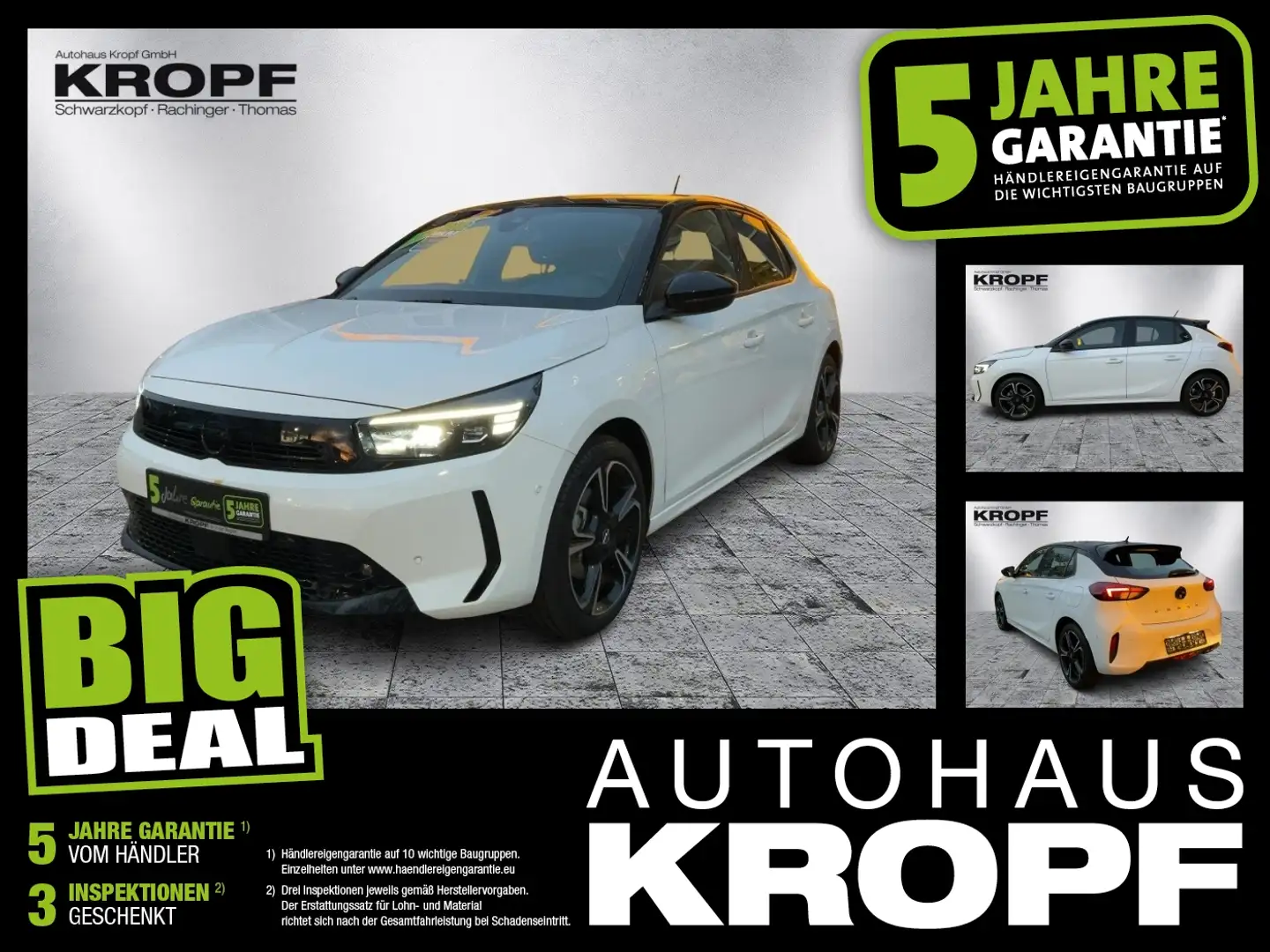 Opel Corsa F 1.2 Turbo FIN ab 2,99%ACC+LED+SHZ Blanc - 1