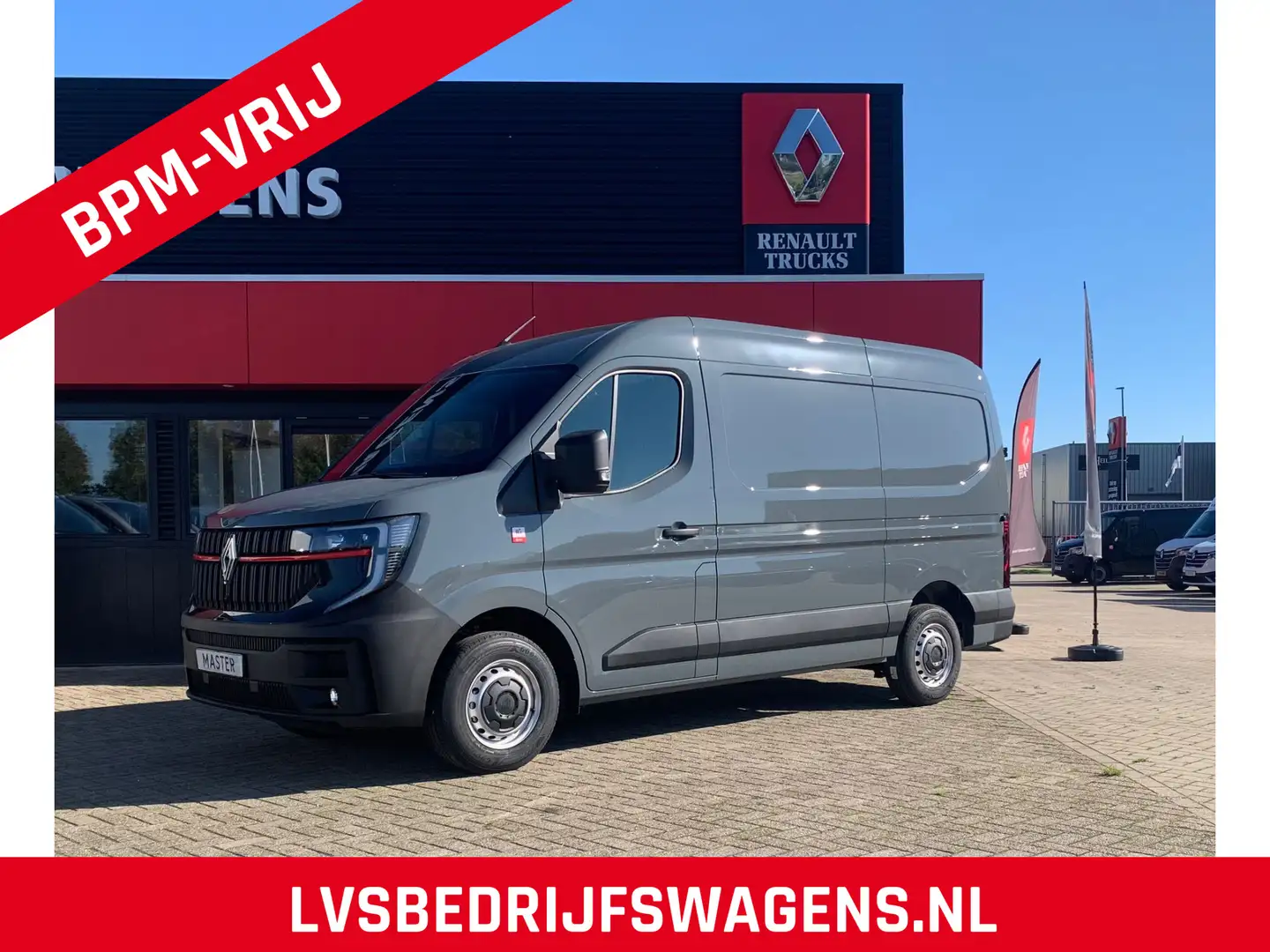 Renault Master T35 2.0 dCi 150 PK L2H2 Nieuw model, Trekhaak, App Grijs - 1