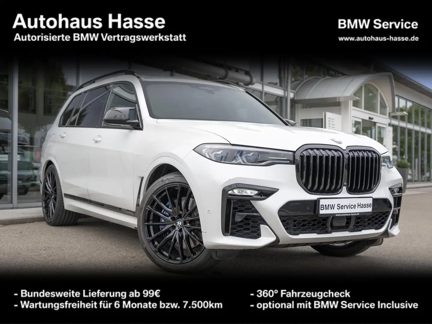BMW X7 M 50i 6-Sitz SKYLOUNGE SITZLÜFT 360° AHK DAPro Weiß - 1