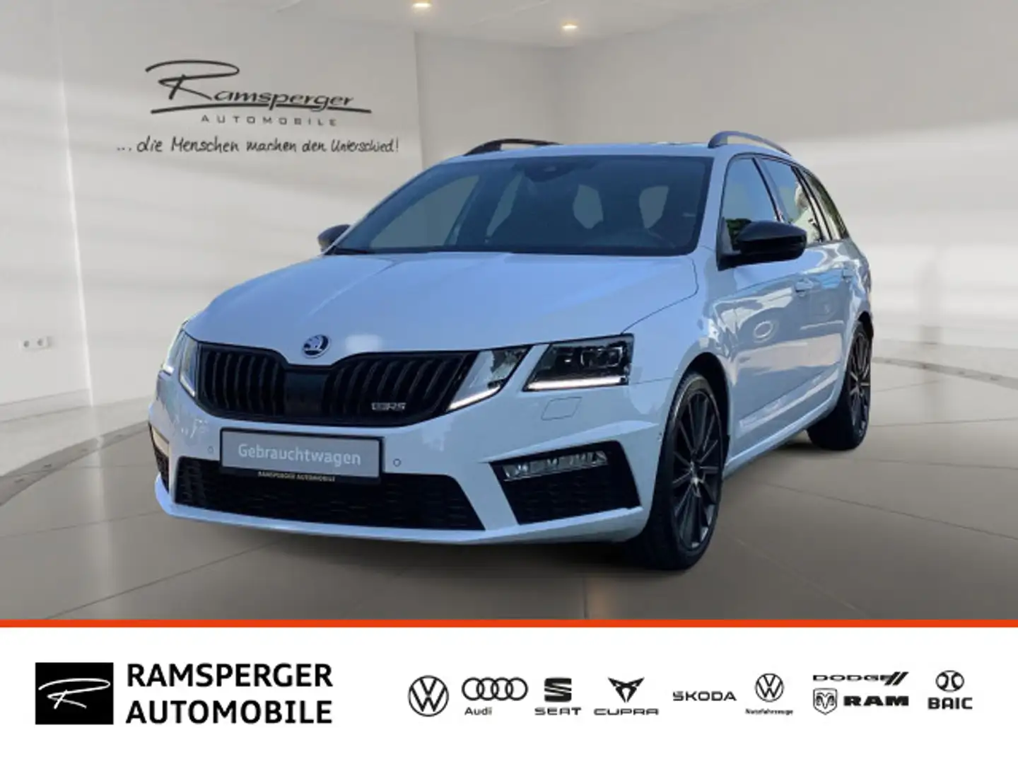 Skoda Octavia Combi 2.0 TDI DSG RS 4x4 ACC Pano Standh Weiß - 1