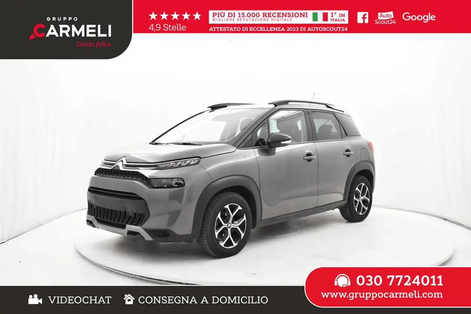 Citroen C3 Aircross 1.5 bluehdi Plus s&s 110cv Grigio - 1