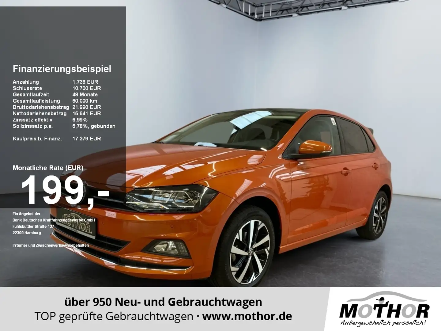 Volkswagen Polo VI Highline 1.0 TSI Winter-Paket Naranja - 1