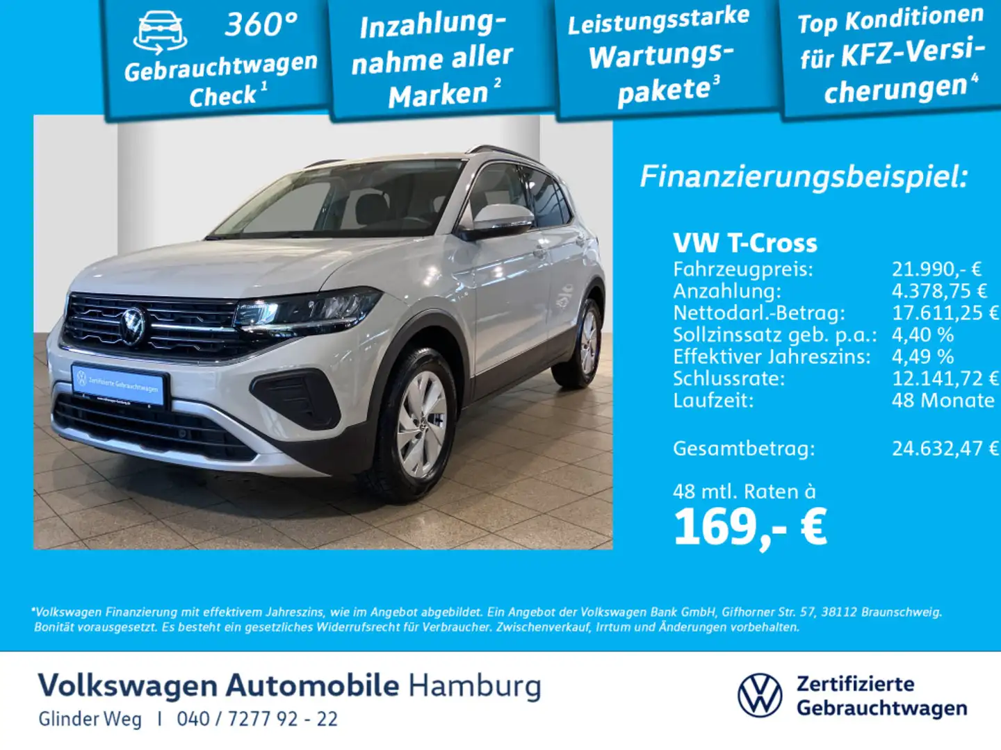 Volkswagen T-Cross 1.0 TSI Life Ganzjahresreifen AppConnect Grau - 1