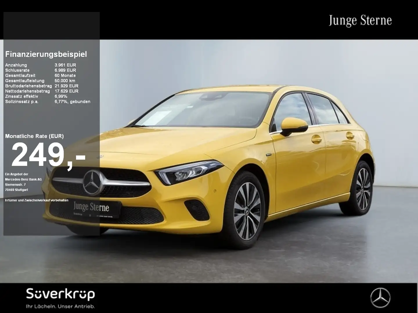 Mercedes-Benz A 250 e LED Navi PDC SPUR Sitzh CarPlay AugmReal Gelb - 1