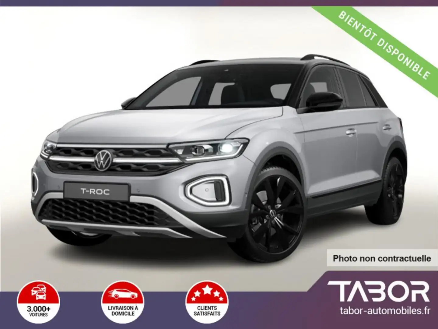 Volkswagen T-Roc 150 DSG Style BlackP Matrix Argent - 1