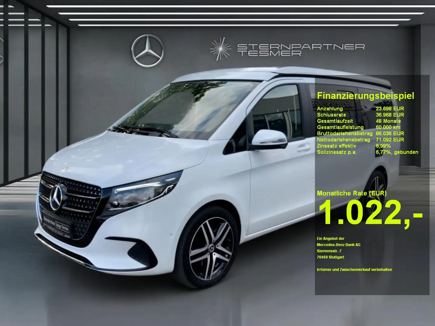 Mercedes-Benz V 300 d 4M Marco Polo AIRMATIC+StHz+Distr+EasyUp Blanco - 1