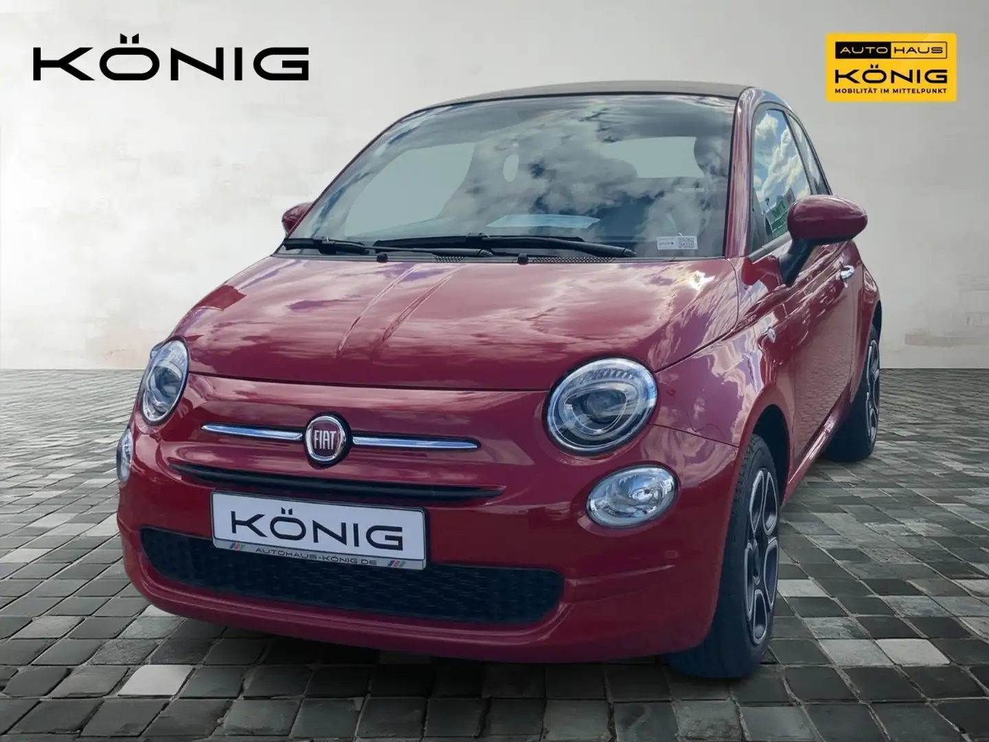 Fiat 500C Cabrio Club 1.0 Klima*Tempomat*CarPlay Rot - 1
