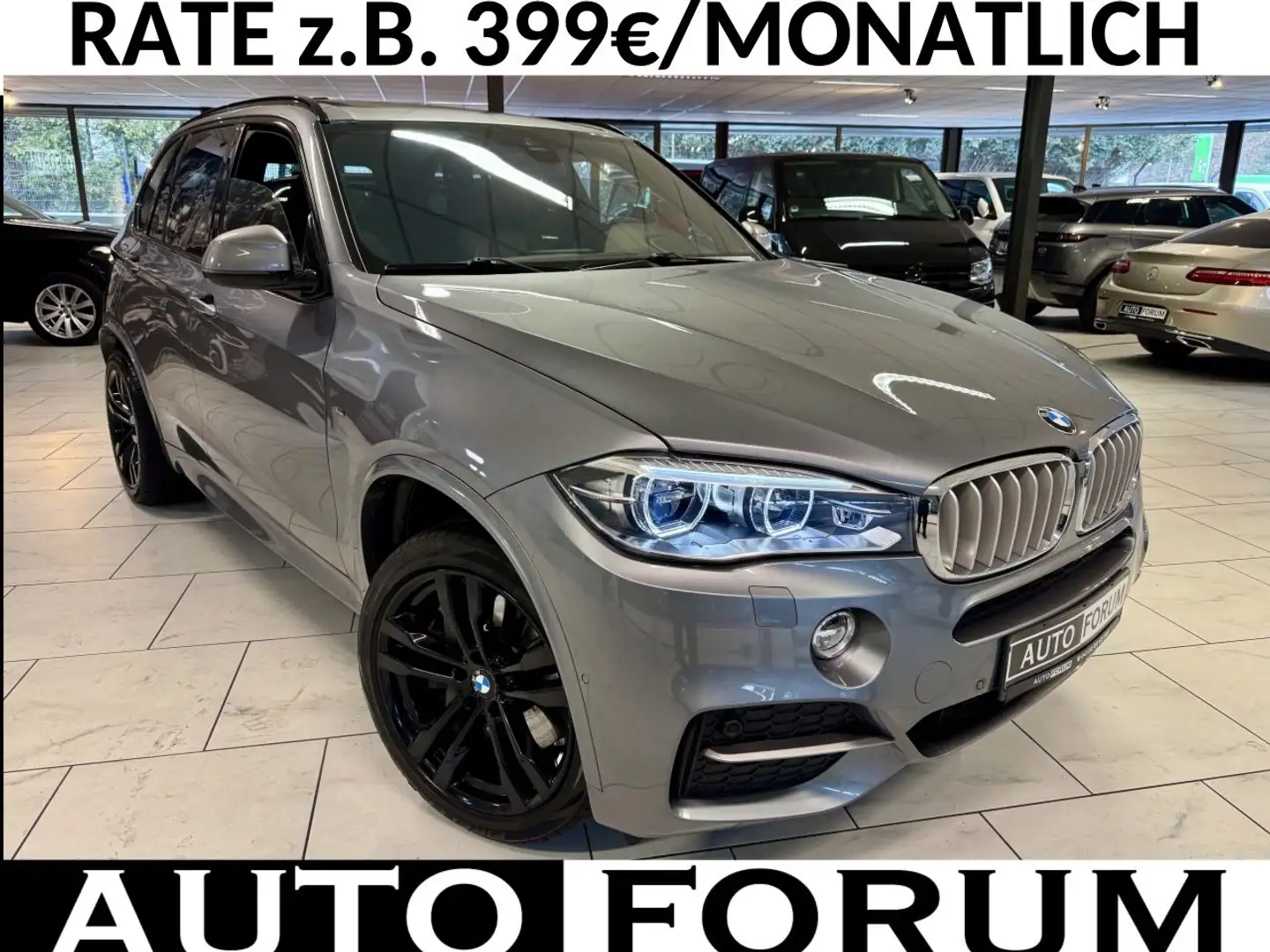 BMW X5 M d LEDER AHK HEADUP PANO ACC SOFTCLOSE H/K Grau - 1