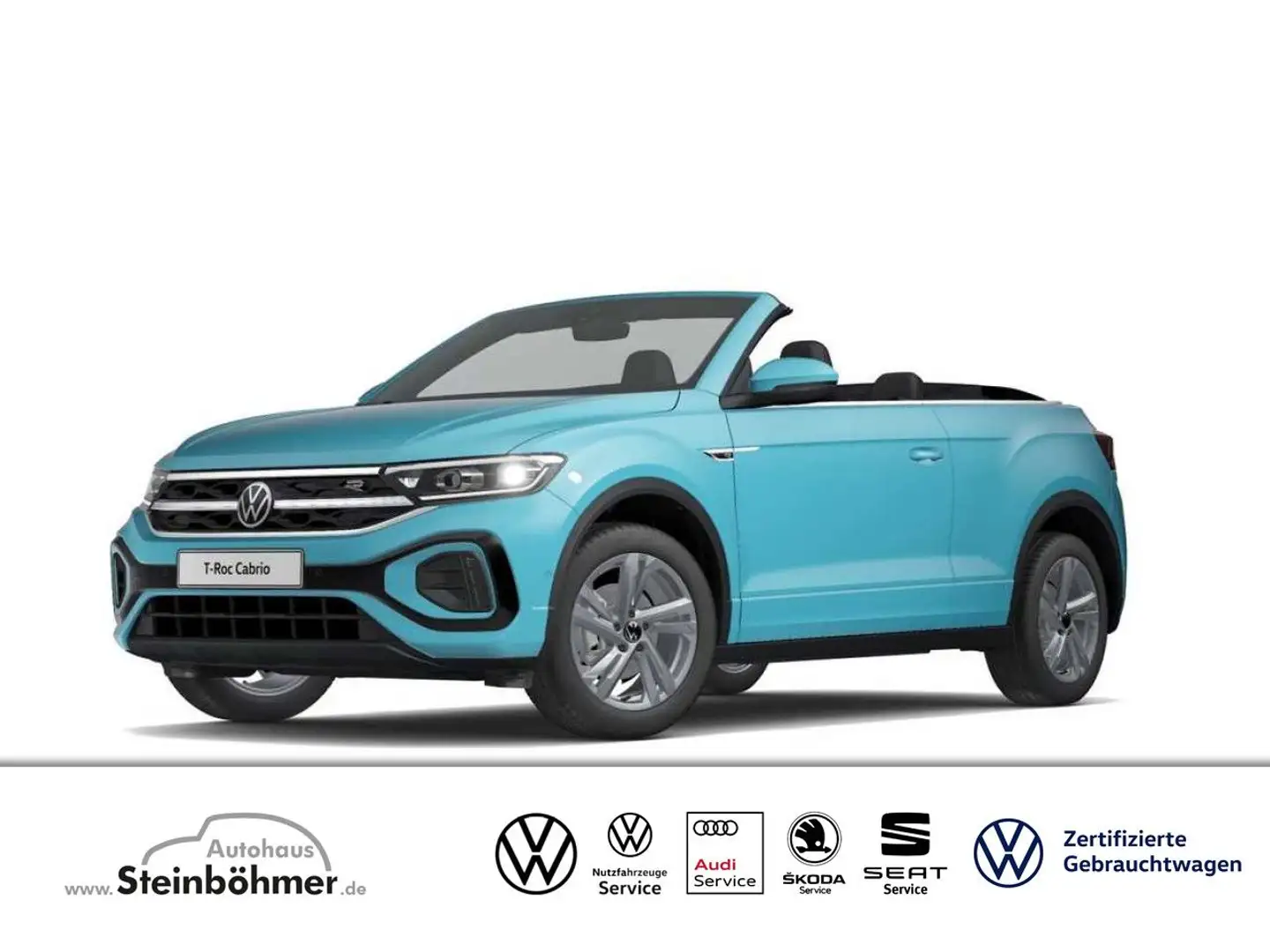 Volkswagen T-Roc Cabriolet R-Line 1.5TSI LED ACC BT MFLL 17 Blauw - 1