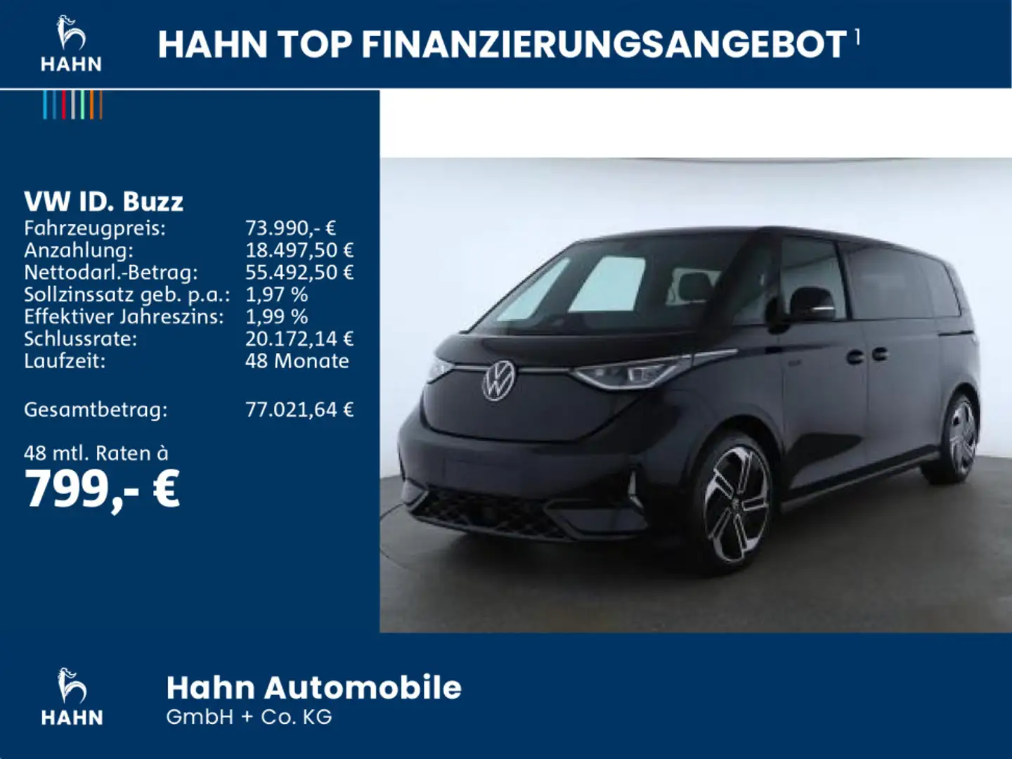 Volkswagen ID. Buzz GTX LWB 250kW 7SITZER HUD Schwarz - 2