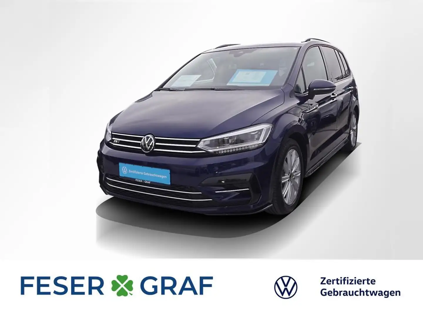 Volkswagen Touran 1.5 TSI R-Line Ext. DSG ACC LED Navi RüKa Blau - 1