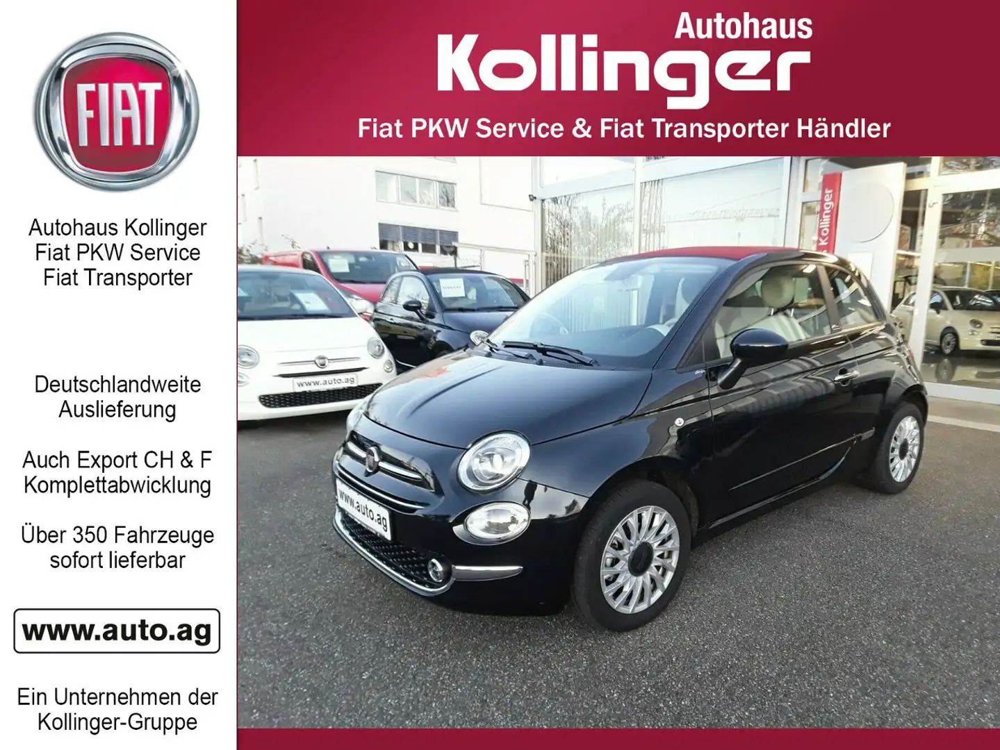 Fiat 500C LOUNGE UCONNECT CITY & COMFORT Schwarz - 1