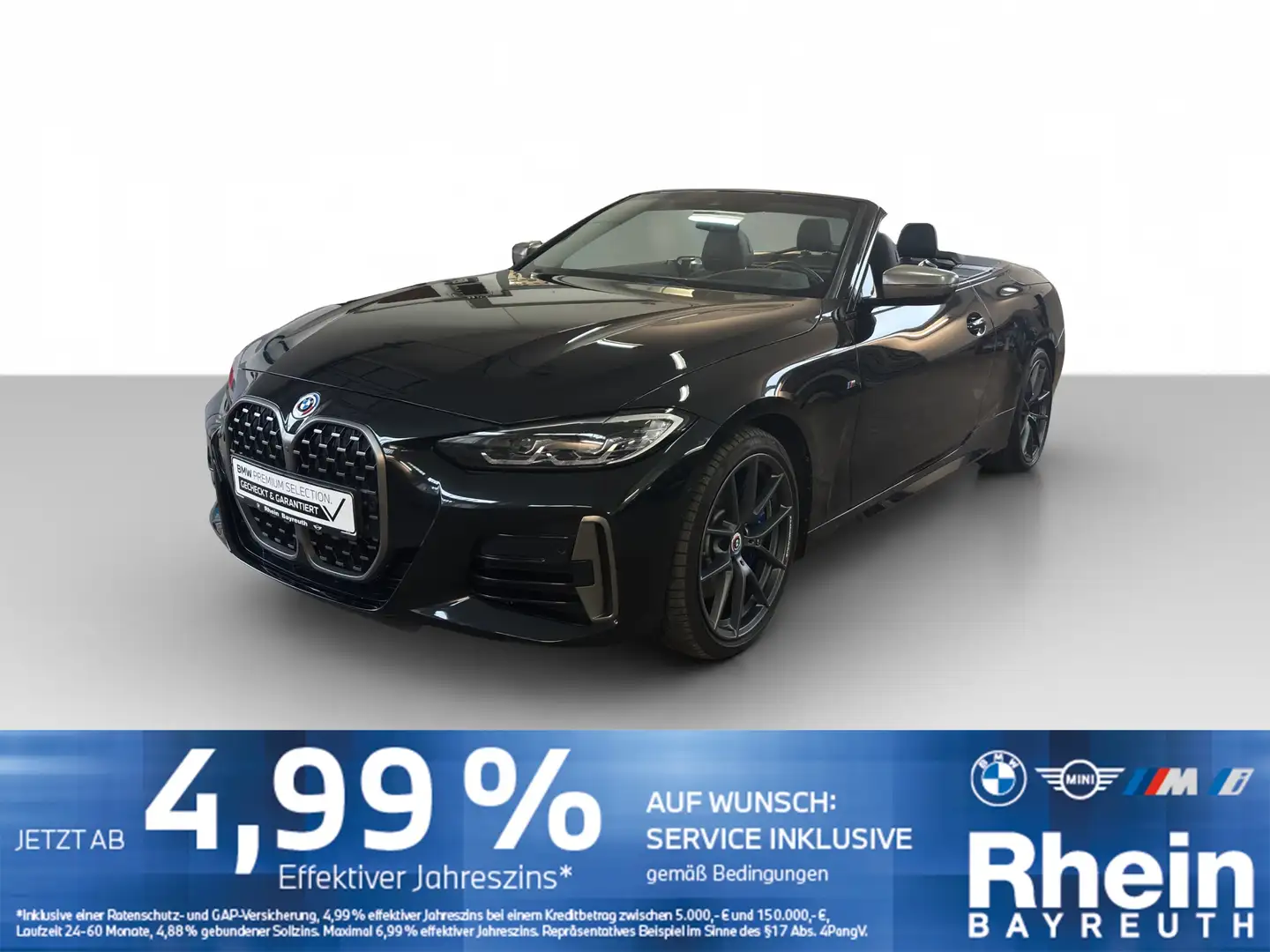 BMW 440 Mi xDrive Cabrio Navi LED HUD Open Air Park+ Navi Schwarz - 1