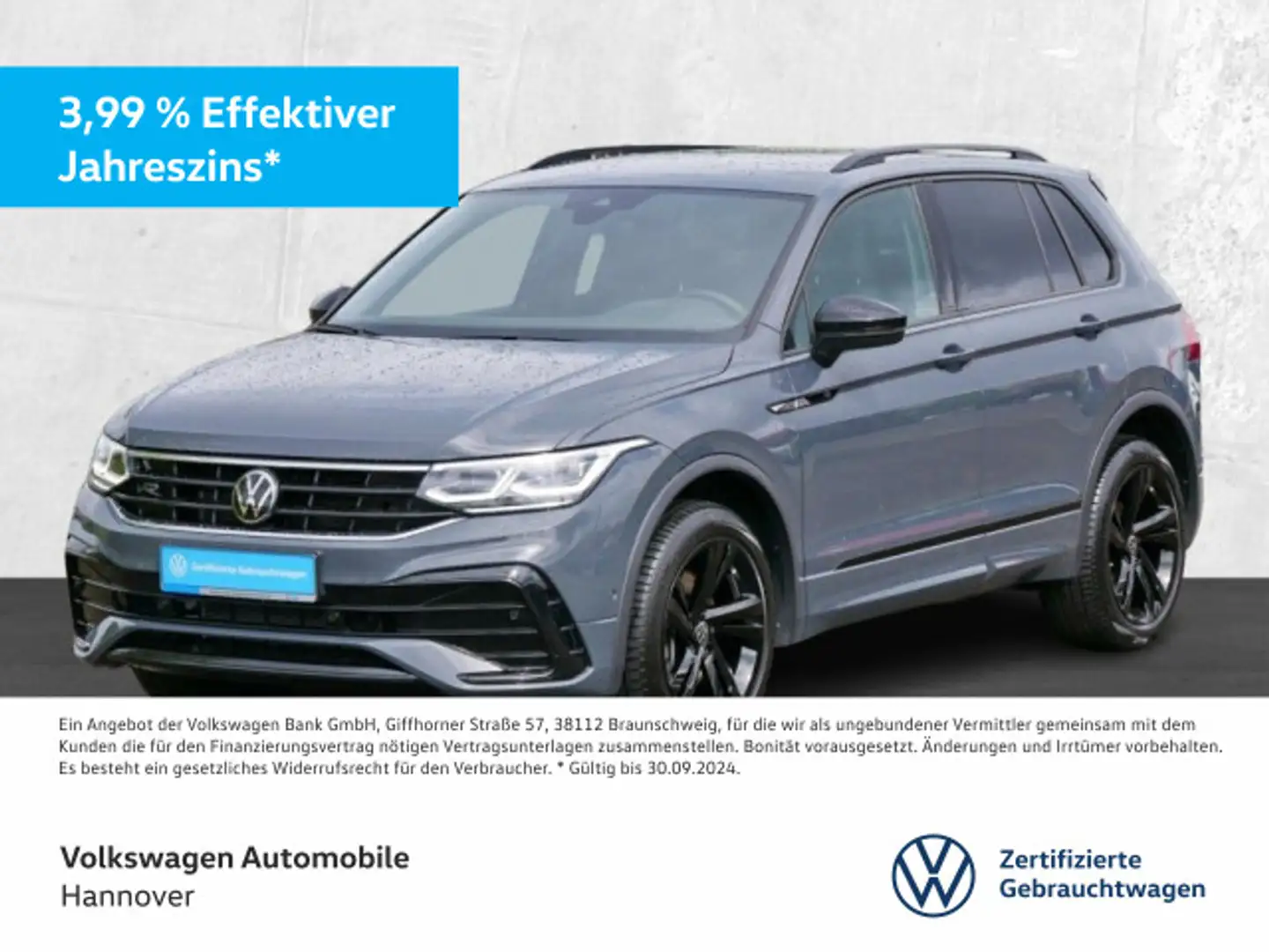 Volkswagen Tiguan 2.0 TDI DSG R-Line Navi AHK LED DigCockpi Grau - 1