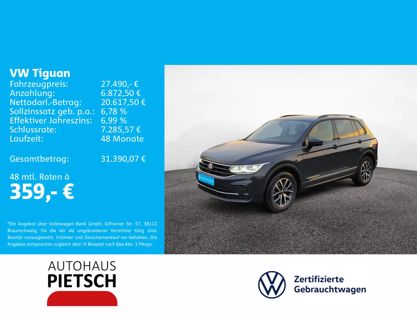 Volkswagen Tiguan 1.5 TSI DSG Grau - 1