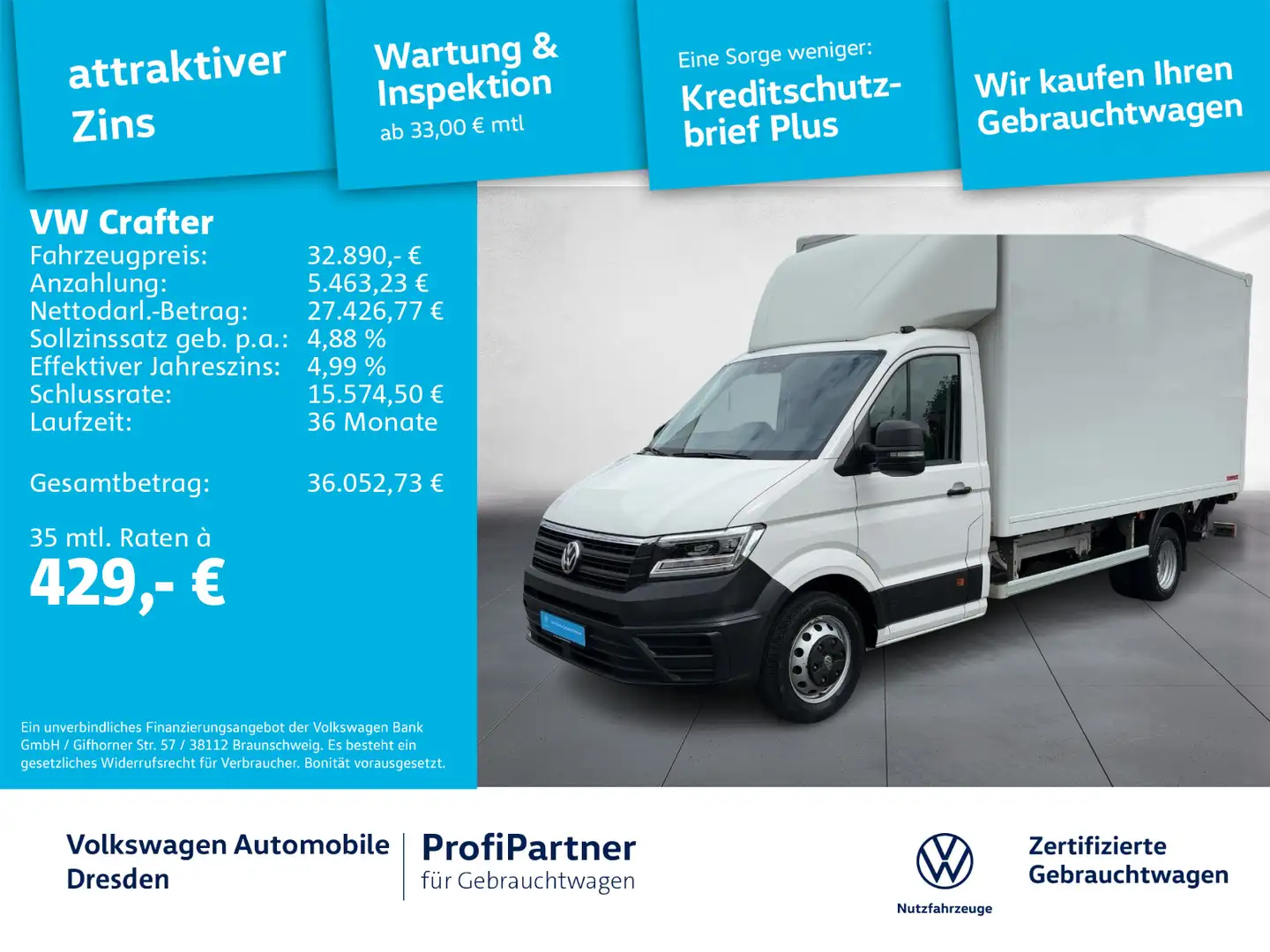 Volkswagen Crafter Koffer 55 KLIMA LED NAV LADEBORDWAND Blanc - 1