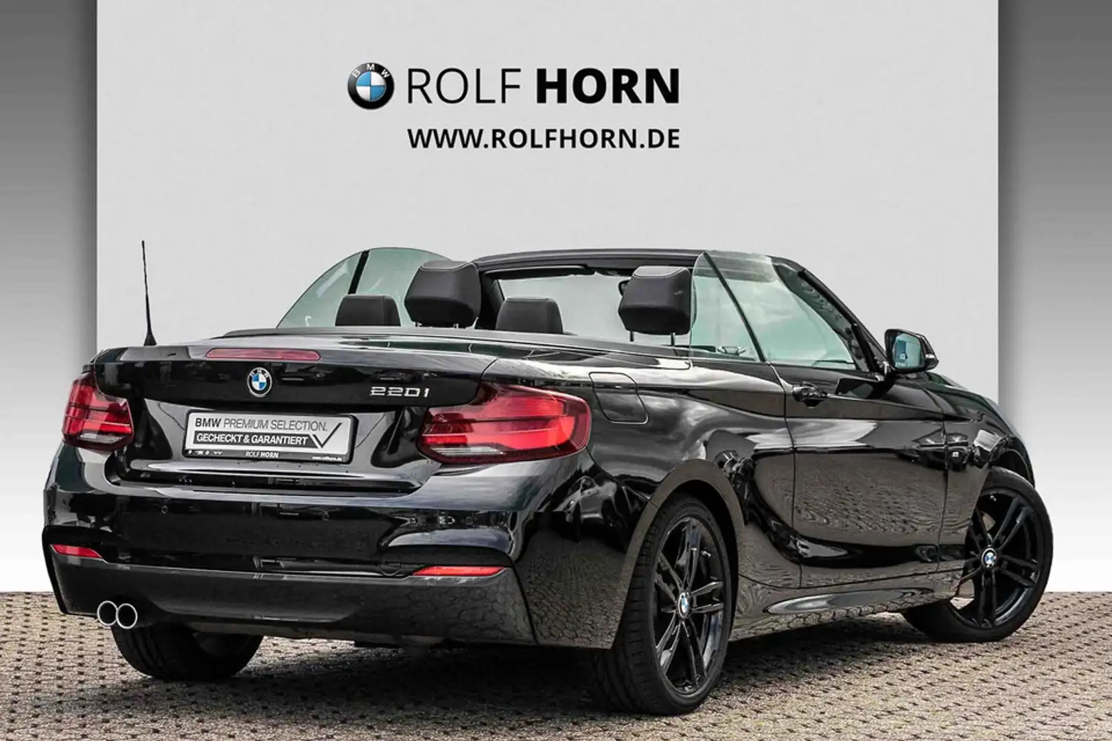 BMW 220 i Cabrio M Sportpaket Autom. Navi SHZ Klima Schwarz - 2