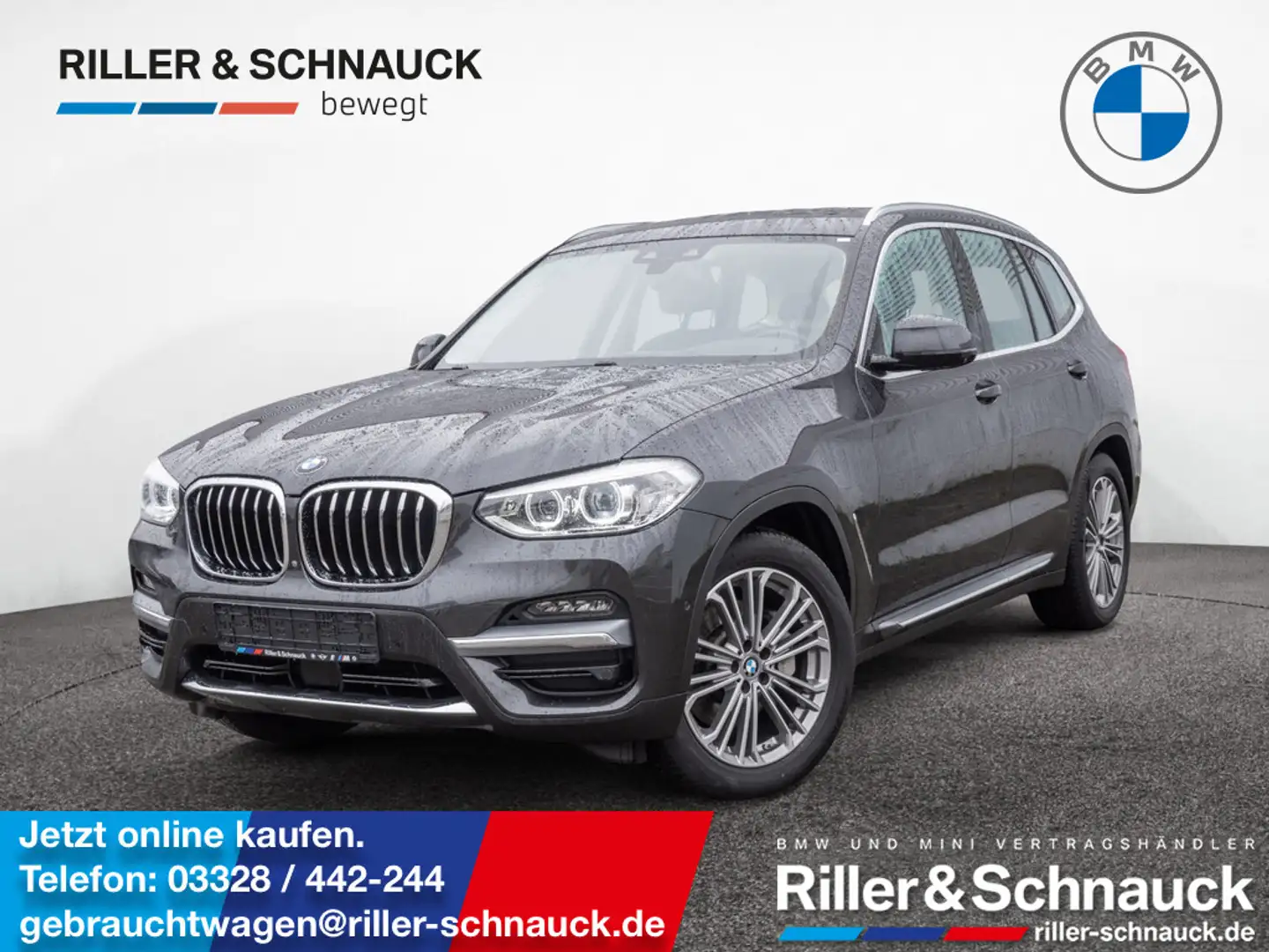 BMW X3 xDrive 30d Luxury Line 360°+PANO+HUD+ACC+A Grijs - 1