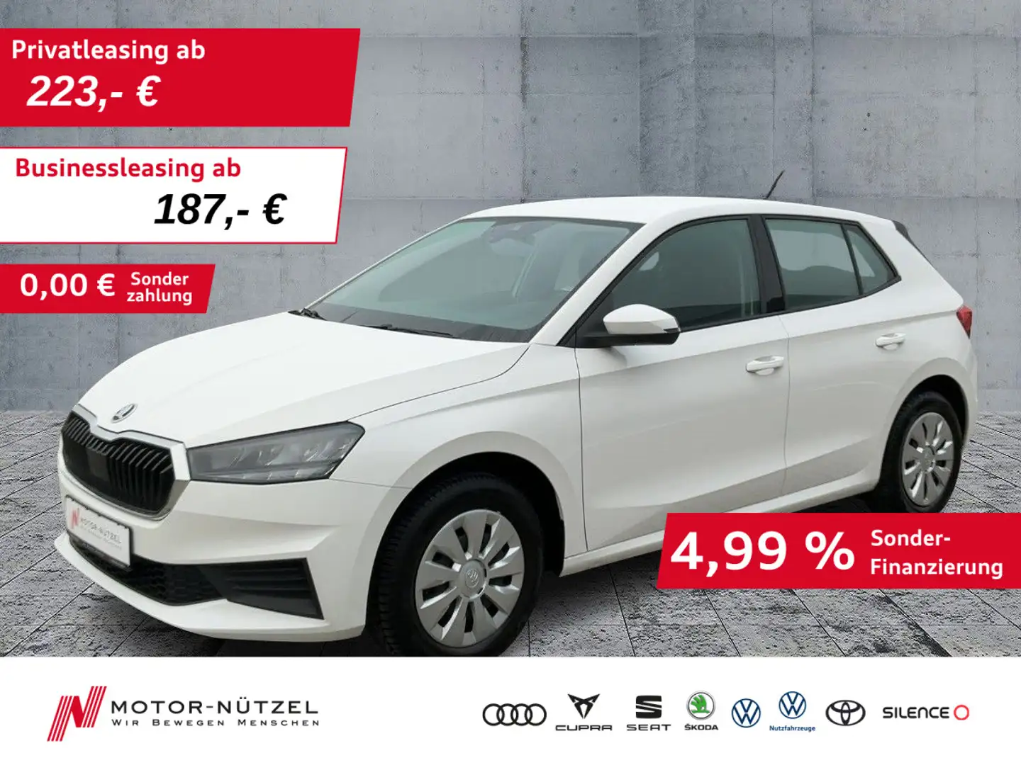 Skoda Fabia 1.0 ACTIVE LED+APP+SHZ+PDC+DAB+MFA+KLIMA Weiß - 1