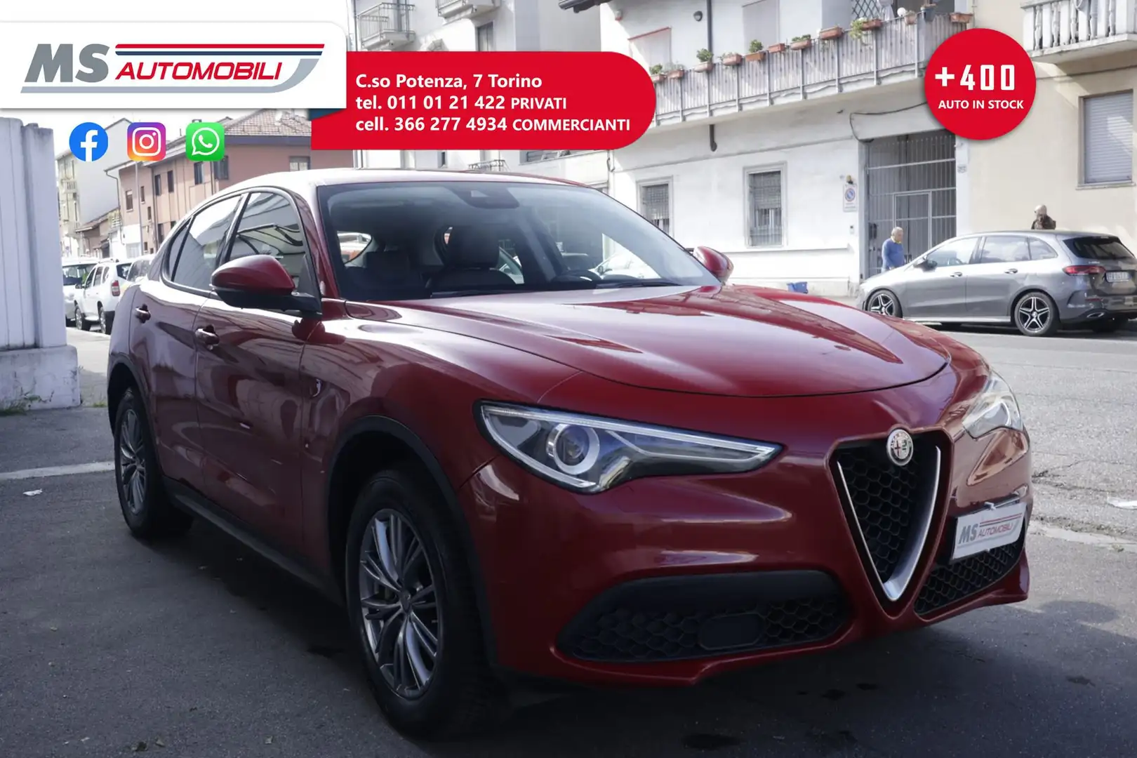 Alfa Romeo Stelvio Alfa Romeo Stelvio 2.2 Turbodiesel 190 CV AT8 RWD Rosso - 1
