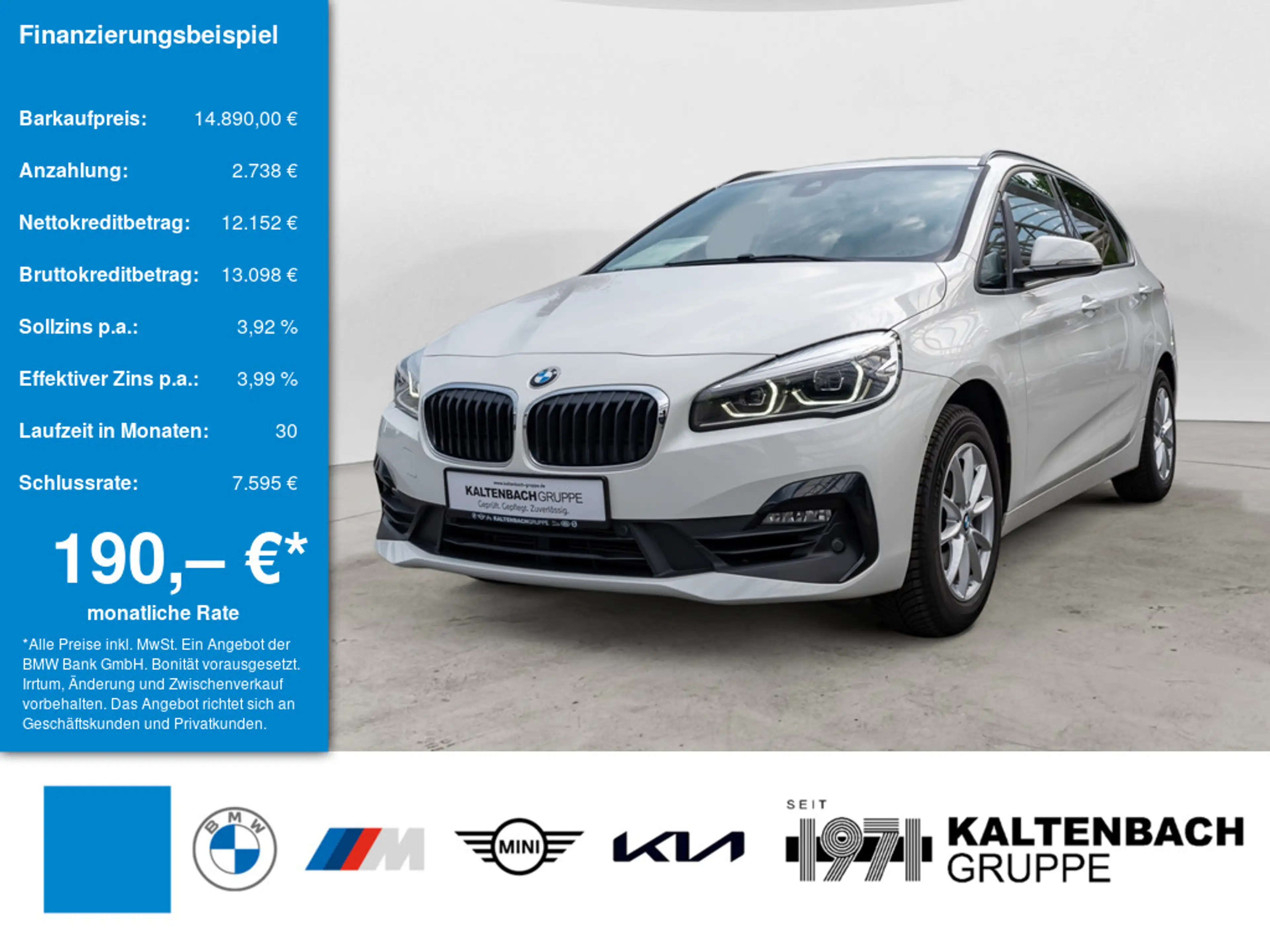 BMW 216 Active Tourer Advantage FACEL. LED SHZ