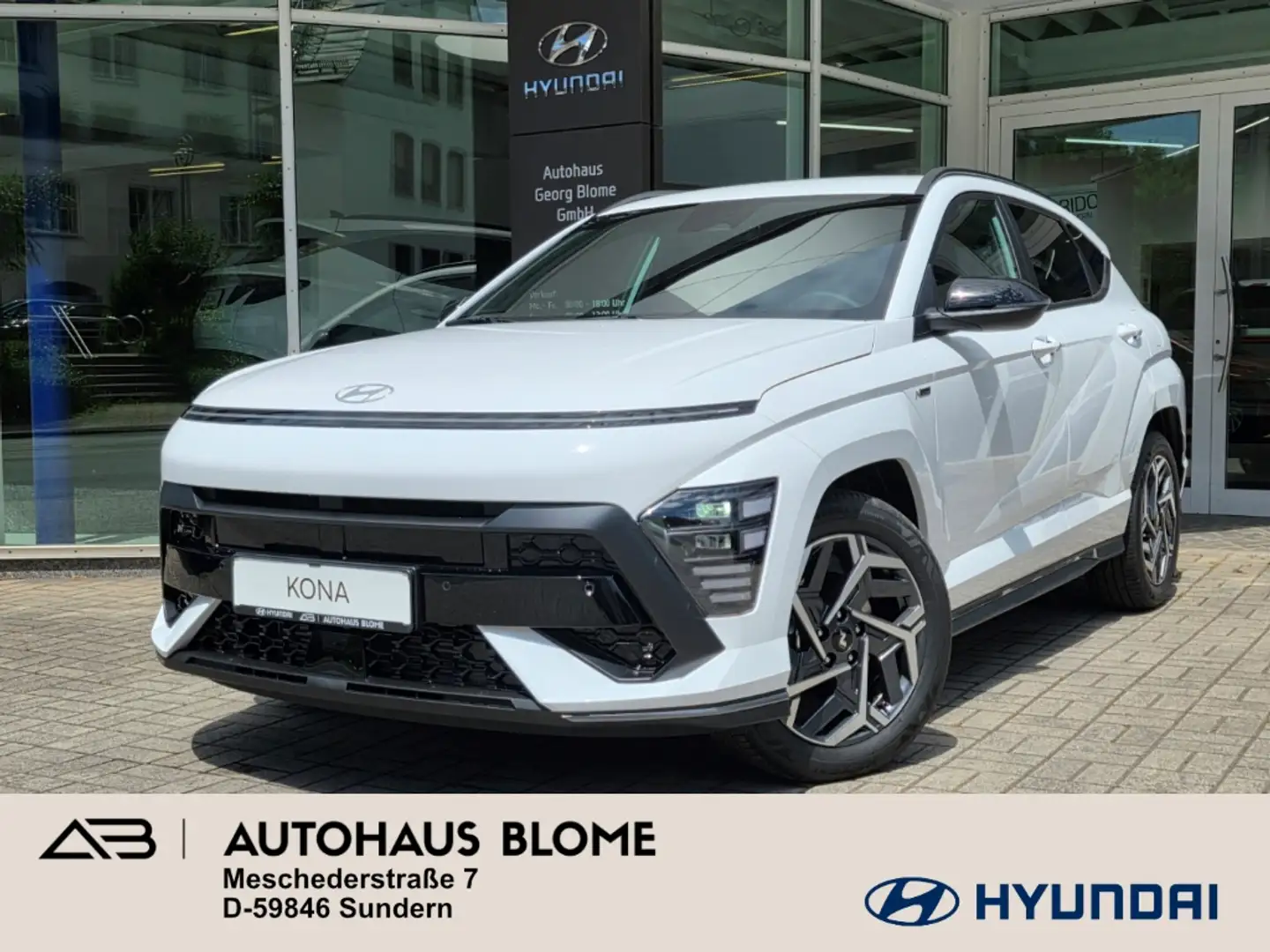 Hyundai KONA 1.6 T-GDI 7-DCT N LINE, Navi, Kamera, CarPlay, PDC Weiß - 1