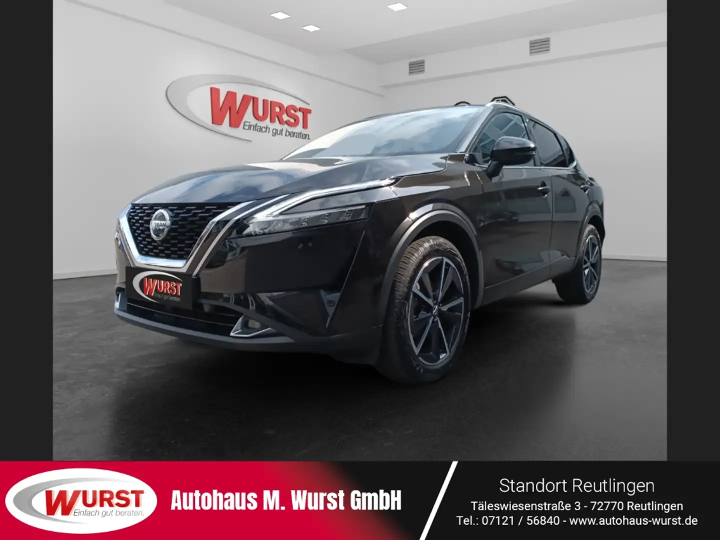 Nissan Qashqai Tekna 1.3 DIG-T EU6d Sitzheizung HUD Panorama Navi Noir - 1