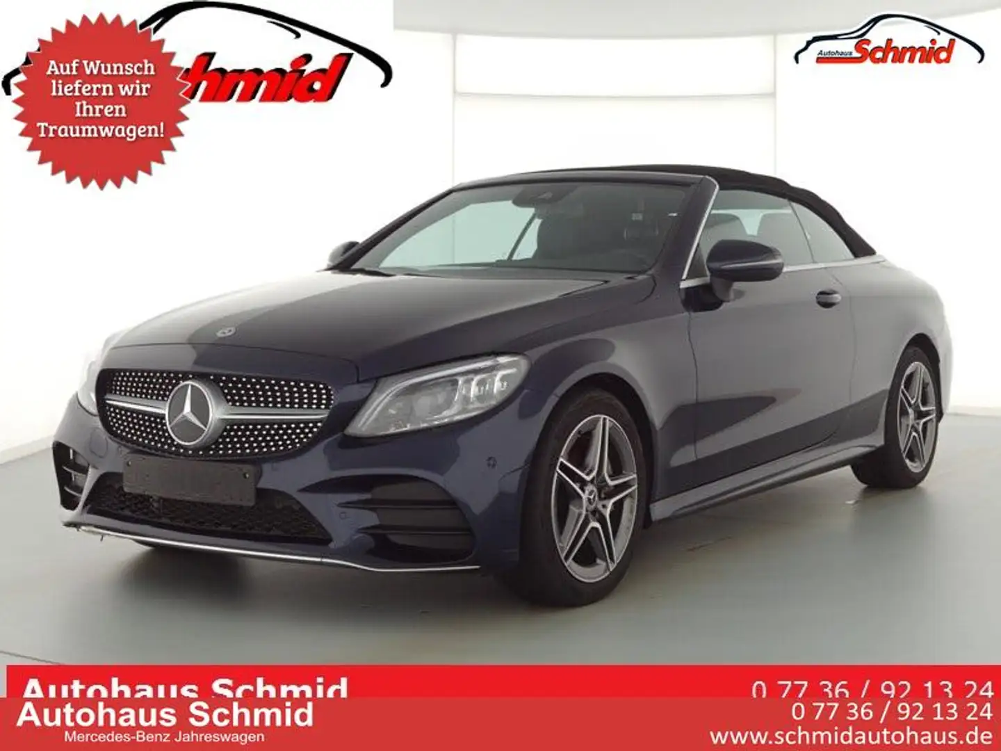 Mercedes-Benz C 300 Cabriolet d AMG Line , Kamera Multibeam LED, Sp... Blauw - 1