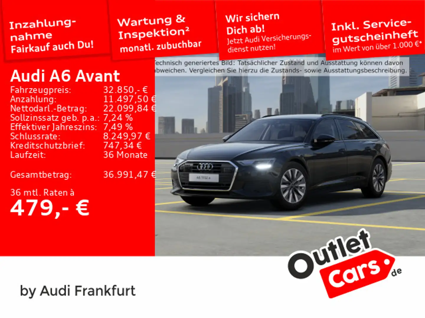 Audi A6 TFSI e LED ACC DAB Schwarz - 1