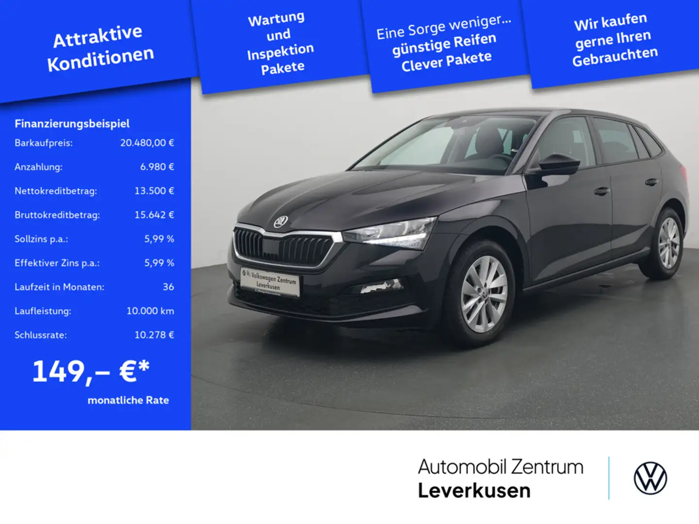 Skoda Scala DSG ACC SHZ LED PDC Schwarz - 1