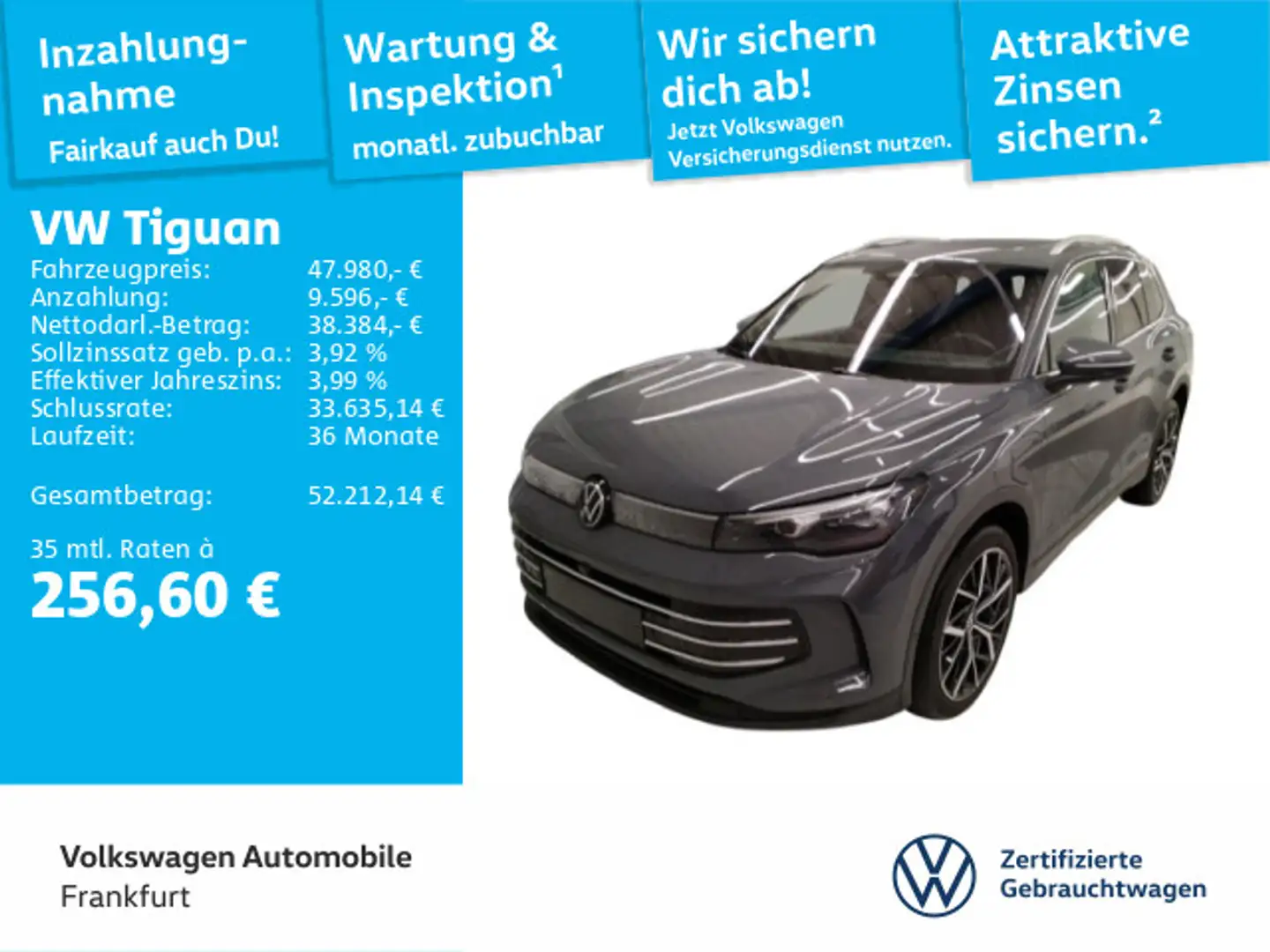 Volkswagen Tiguan 1.5 TSI eHybrid Elegance Navi AHK IQ.LIGH Grau - 1