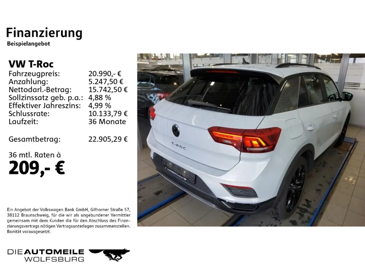 Volkswagen T-Roc 1.5 TSI Sport Rückfahrkam/Pano/ACC Weiß - 2