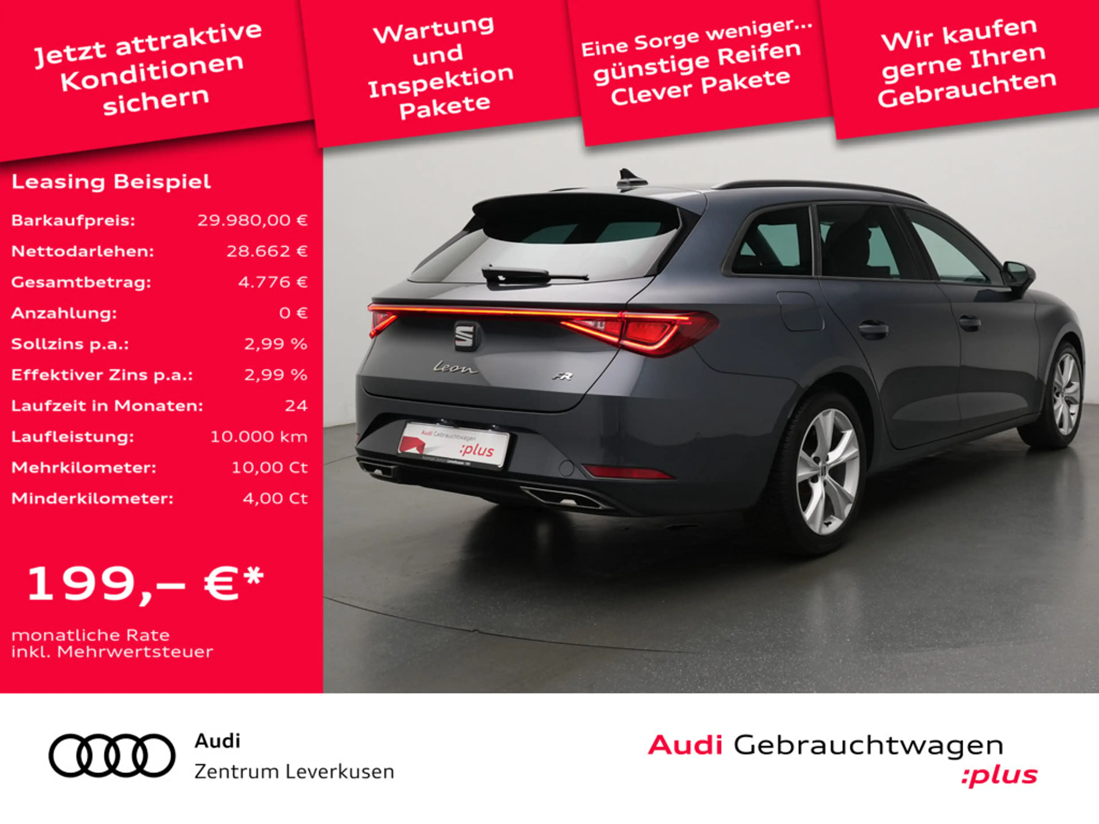 SEAT Leon ST FR DSG LED KAM KEYLESS ACC PDC NAVI — photo 2