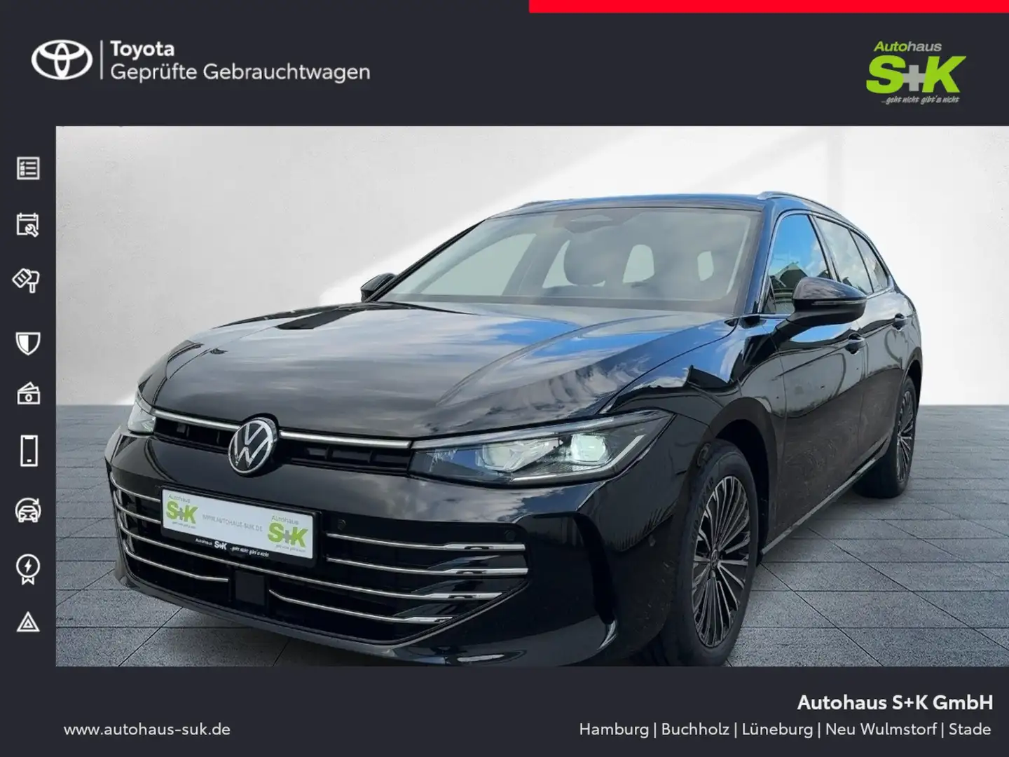 Volkswagen Passat Variant 1.5 eTSI MHEV ELEGANCE VARIANT*CARPLAY+NAVI+PDC* Zwart - 1