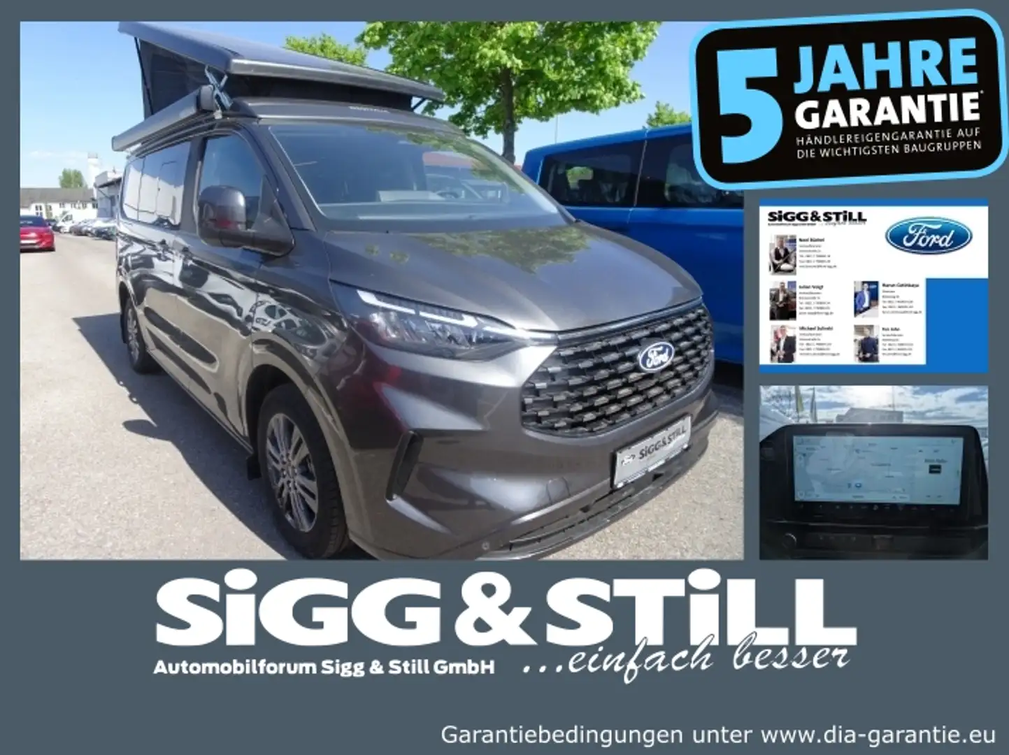 Ford Nugget Titanium 320 L1 Aufstelldach NEUES MODELL Grijs - 1