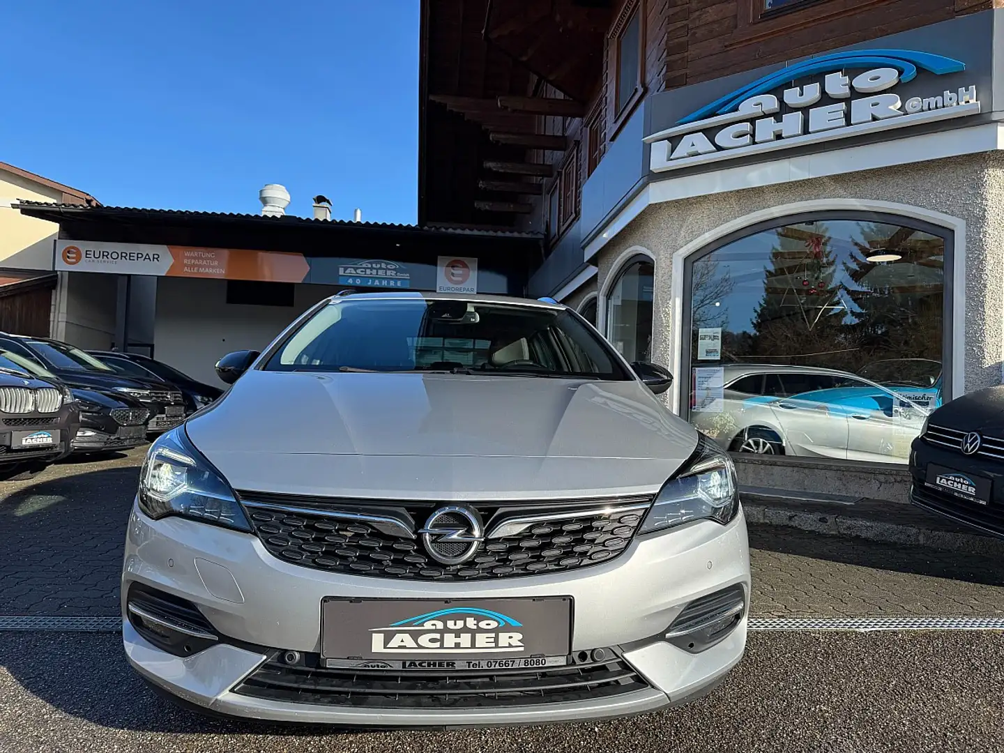 Opel Astra ST 1,5 CDTI Business Elegance*LED*RFK*Teilleder* Silber - 2