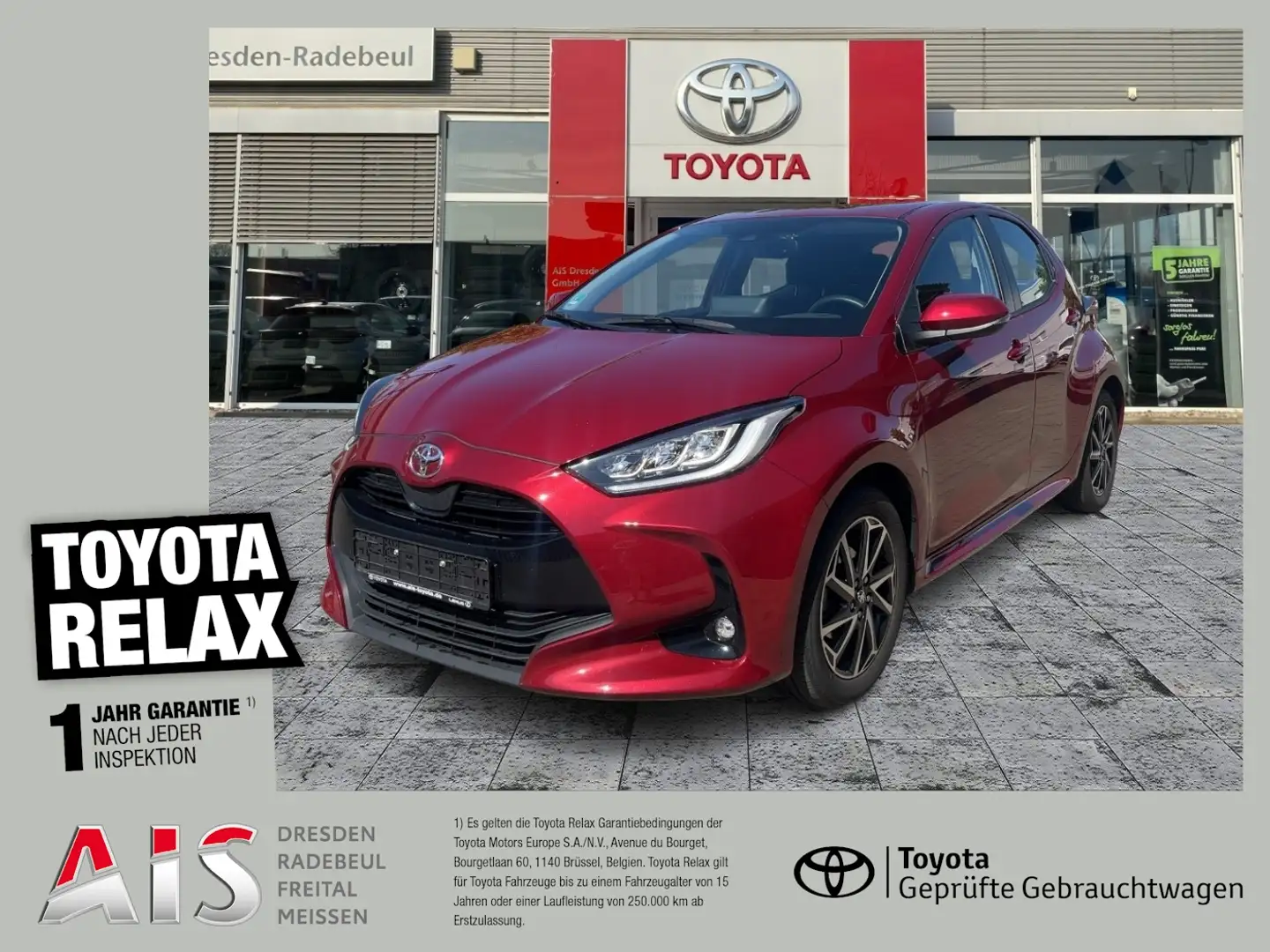 Toyota Yaris 1.5 D Team Deutschland Keyless*Sitzh*DAB Kırmızı - 1