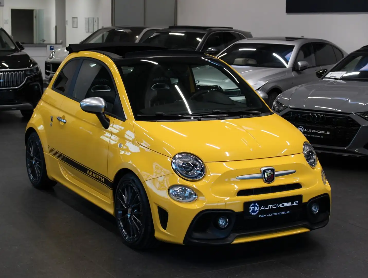 Abarth 500 Cabrio 595 C Turismo 2.Hand+Navi+PDC+DAB Gelb - 2