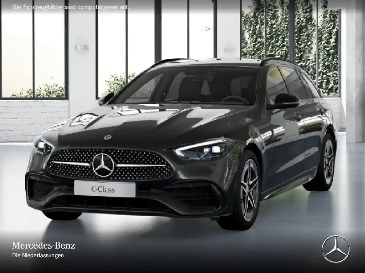Mercedes-Benz C 300 e T AMG+NIGHT+360+AHK+LED+TOTW+KEYLESS+9G Grau - 2