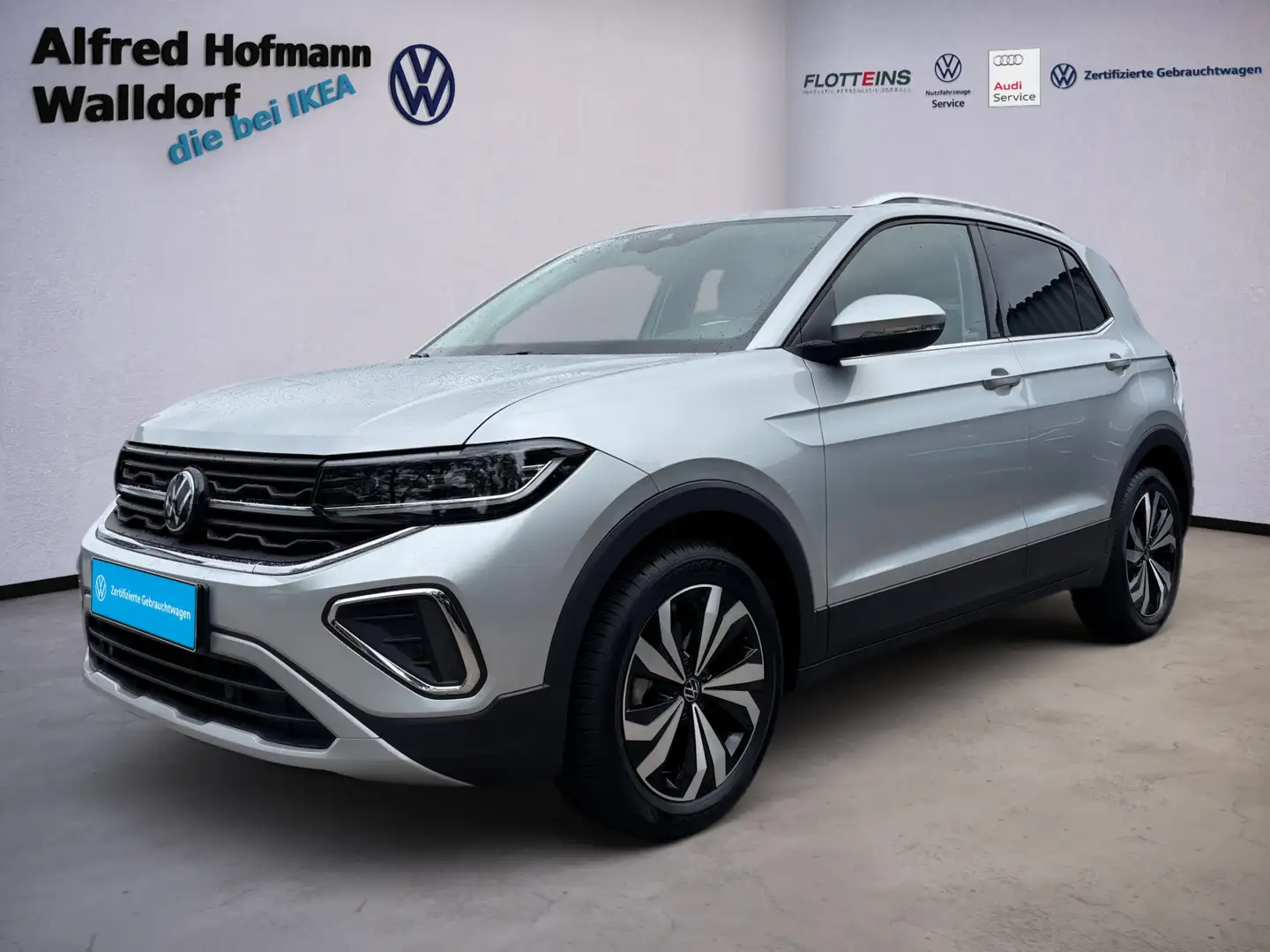 Volkswagen T-Cross 1.0 TSI STYLE DSG LM NAVI LED Zilver - 1