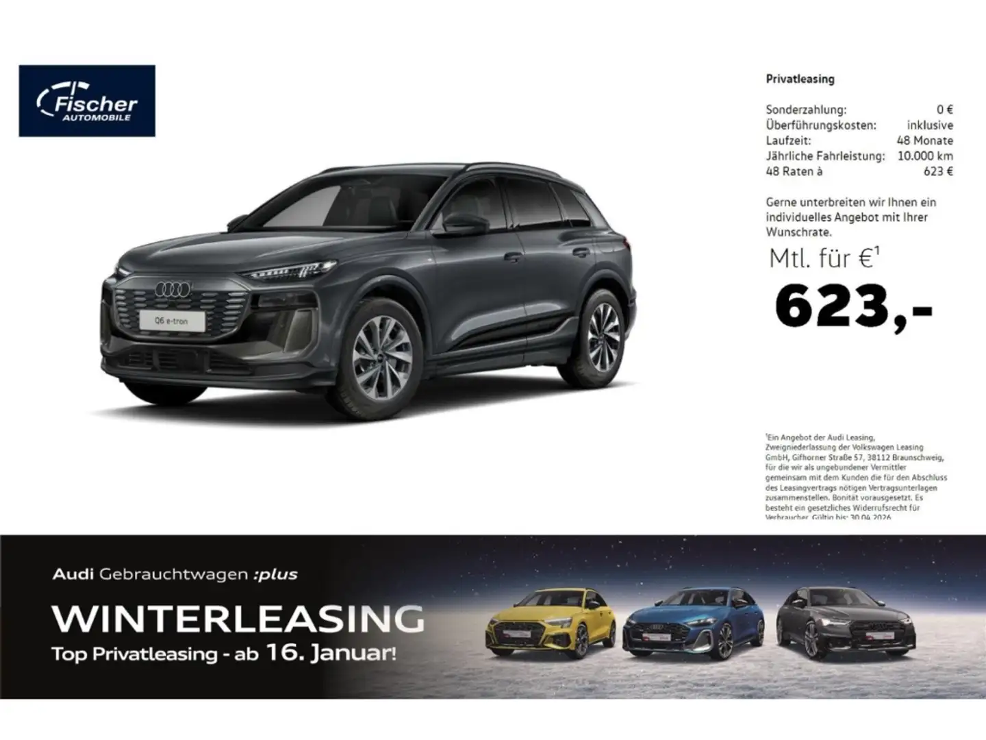 Audi Q6 e-tron SUV S line Grau - 1