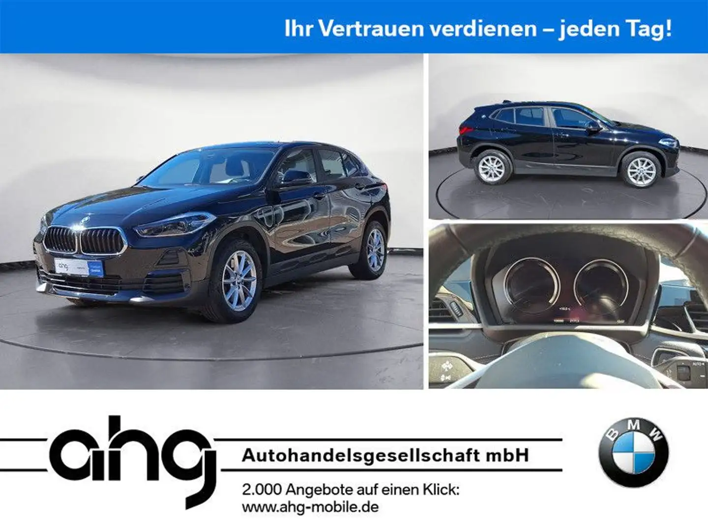 BMW X2 sDrive20d Advantage Steptronic Aut. Klimaaut. Noir - 1