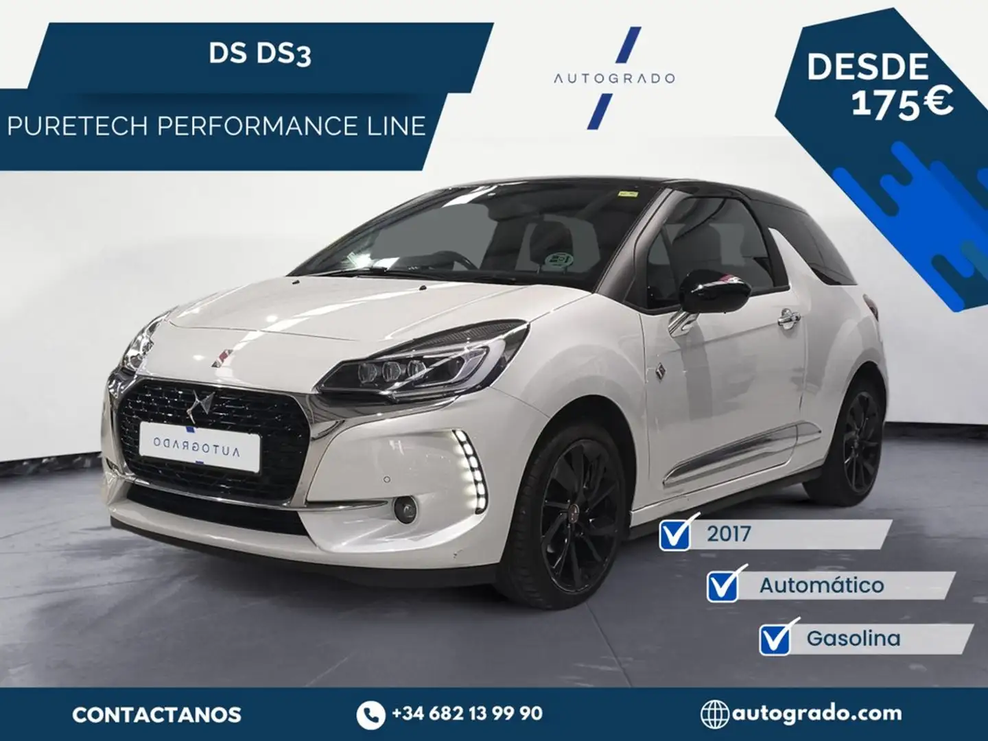 DS Automobiles DS 3 PureTech 81kW 110CV Performance Line Blanc - 1