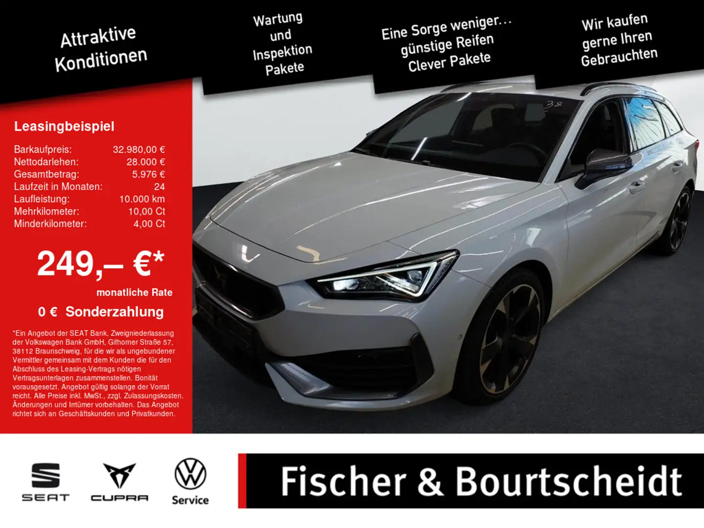 CUPRA Leon Sportstourer 1.5 TSI NAV KAM ACC LED SHZ Weiß - 1